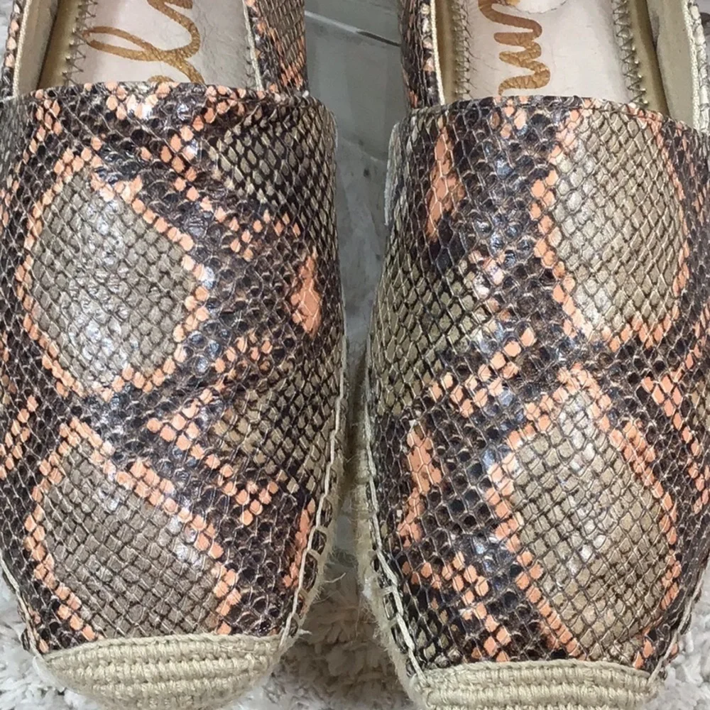 Sam Edelman leather snakeskin espadrilles 7.5